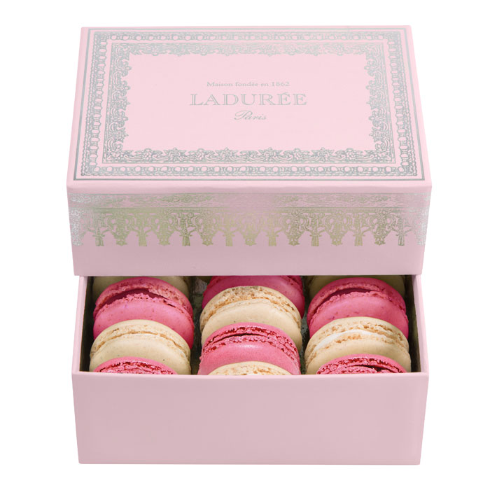 12 Pieces Macaron Box - Napoleon Pink Laduree